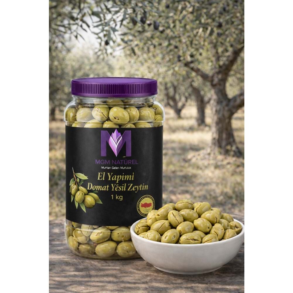 El Yapımı Domat Yeşil Zeytin - 1Kg