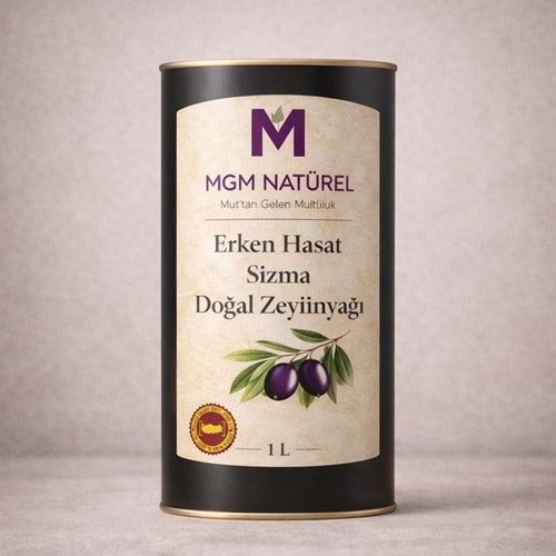 Erken Hasat Doğal Zeytinyağı Teneke - 1L