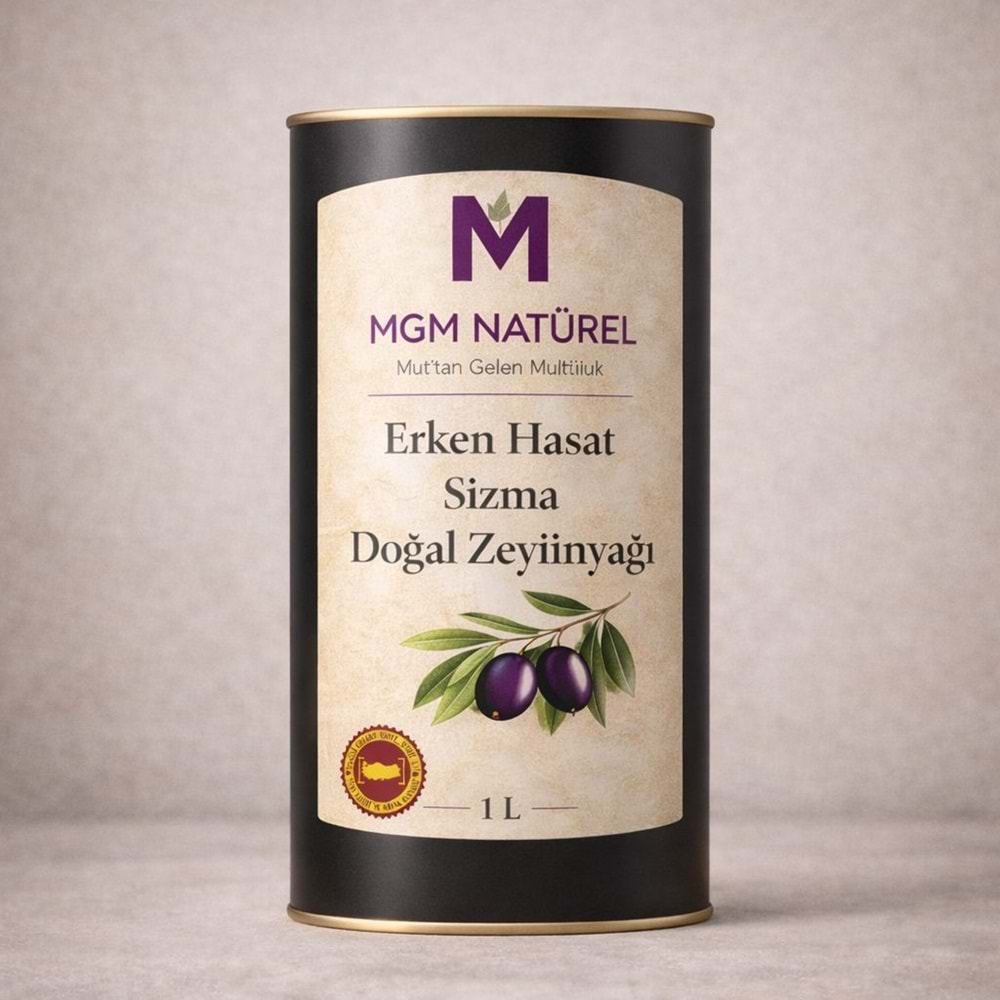 Erken Hasat Doğal Zeytinyağı Teneke - 1L
